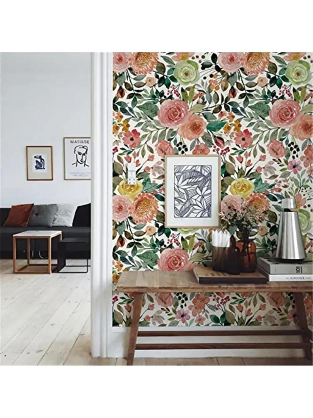 Floral Peel Stick Wallpaper Rose Peony Botanical Removable Contact Paper